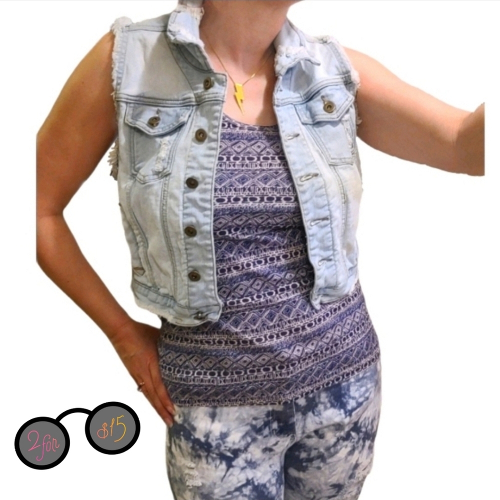 Vintage denim vest